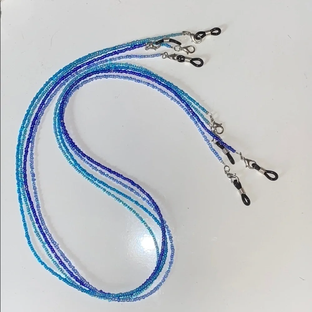 Set of 4 beaded mask chain sunglasses chain holder